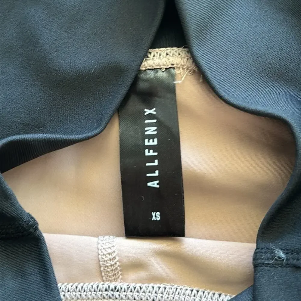 Anthropologie All Fenix Ivy 7/8 Leggings‎ Nude Black Colorblock XS